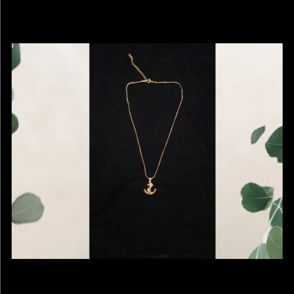 Women Girls Boys Anchor Necklace Fashion Jewelry Gold Plated - Picture 3 of 5